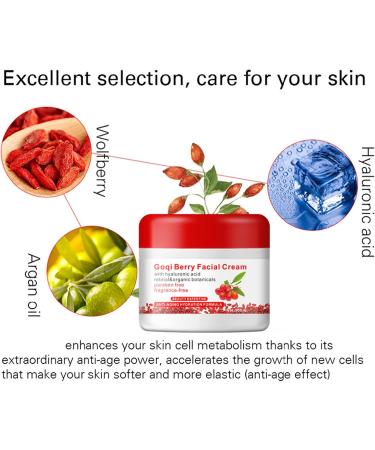Goji Berry Facial Cream 100g Anti-Aging Antioxidant Face Moisturizer Revitalizing Anti Wrinkle Cream Face Moisturizer Revitalizing Facial Cream - Buy Online on GoSupps.com