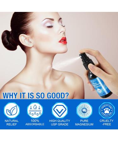 Pure Magnesium Oil Spray Topical Spray-Made with Concentrated Pure Magnesium Chloride Oil 4 fl oz 2 Fl Oz (Pack of 2) - Buy Online on GoSupps.com