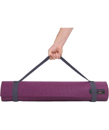 Aurorae Ultra Super Sized Yoga Mat - 78 x 26 x 1/4 - Non Slip Rosin & Carry Strap - Burgandy - Buy Online on GoSupps.com