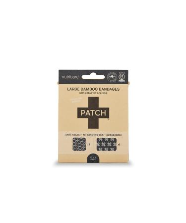 Patch Large Bamboo Bandages with Activated Charcoal Black 10 Mix Pack