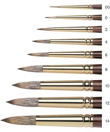 Winsor & Newton Monarch Round Long Handle Brush - Size 00 - Buy Online on GoSupps.com