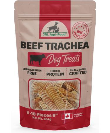 Beef Trachea Chew Dog Treat 6" sliced Natural High Protein Grass-fed. Dental Health Joint Support Long-Lasting Chew for Medium to Large Dogs - Buy Online on GoSupps.com