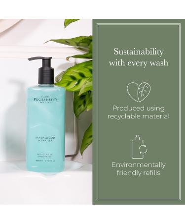 Pecksniff's Hand Wash - Liquid Hand Soap for Soft Skin Natural Revitalising Hydrates and Moisturises Handcrafted in England Cruelty Free Gift of Luxury 480ml/16.2 fl oz (Sandalwood & Vanilla) Sandalwood & Vanilla 480  - Buy Online on GoSupps.com