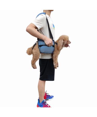 COODEO DOG TRARTS Emergency backpack Pet braps Support & Rehabilitation Dog Elift Tears For Claw Purpose Dog Tag belt for joint injuries of older dogs (M Blau) M blue