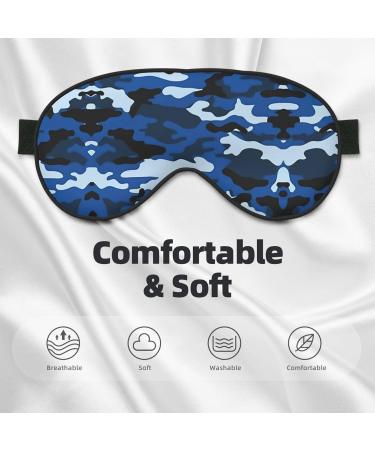 Buy Blue Camo Eye Mask - Soft Adjustable Comfortable Sleep Mask for Men & Women - International Shipping Available - Buy Online on GoSupps.com