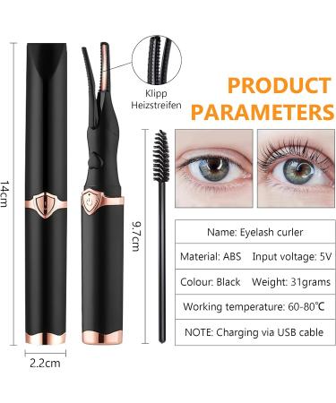 Heated Eyelash Curler Electric Eyelash Curler Efficient Electric USB Eyelash Curler Faster Long Lasting Curl for Eyelashes and for All Eyelashes - Buy Online on GoSupps.com