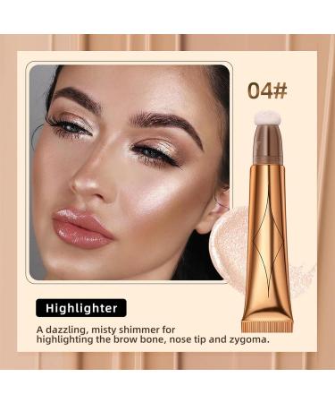 3 Pack Contour Beauty Wand Kit - Liquid Face Concealer, Blush and Highlighter Stick Set - Easy to Blend, Lightweight Formula - Cushion Applicator Included - Buy Online on GoSupps.com