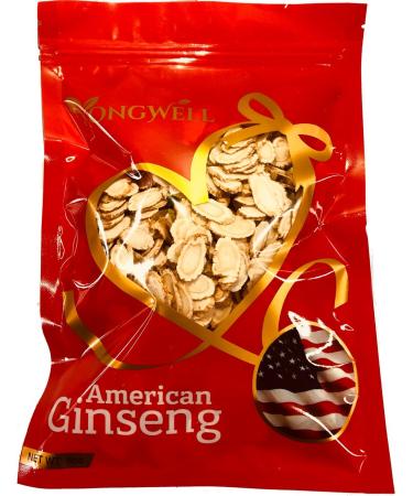Hand-Selected A Grade American Ginseng Slice Medium Slice (8 Oz. Gift Bag) 8 Ounce (Pack of 1)