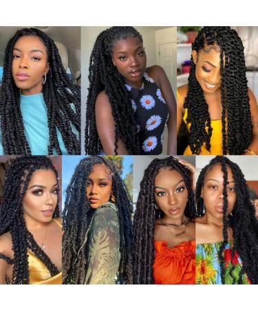 Seimainurs Springy Afro Twist Hair Marley Hair - 16 Inch (Pack of 3), Synthetic Crochet Braiding Hair Extension for Black Women - Buy Online on GoSupps.com