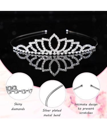 Hicarer 20 Pieces Silver Crystal Rhinestone Crown Headband for Girls - Perfect for Birthday, Prom, Pageant & Wedding - Buy Online on GoSupps.com