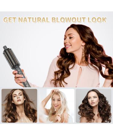 TANSHINE Curling Iron Brush 1.25 Inch Curling Thermal Brush Professional Anti-Scald Instant Heated Round Brush for Blowout Look Hair Curler Hot Brush Styler for Short Long Hair 1 1/4 Inch Curling Comb Grey - Buy Online on GoSupps.com