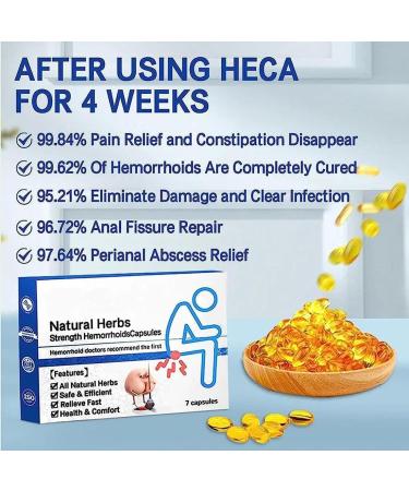 Heca Natural Herbal Hemorrhoid Capsules - Rapid Relief Suppository for Quick Discomfort Treatment - 3pcs - Buy Online on GoSupps.com