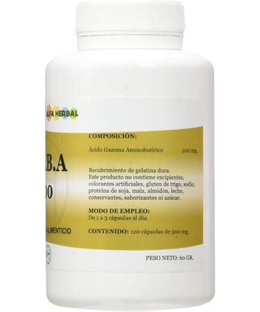 ALFAHERBAL GABA 500mg 120 Capsules - Buy Online on GoSupps.com