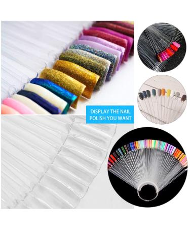 50 Pieces Nail Art Tip Ring Set Nail Color Display Glue Nail Color Wheel & Pattern for Nail Polish | Perfect for Nail Salons & DIY Art - Buy Online on GoSupps.com