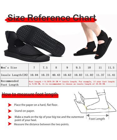Men's Shatter-resistant Ankle Support Sandals - Lightweight Comfortable & Adjustable Ankle Protection Shoes for Sprains & Strains - Black - Buy Online on GoSupps.com