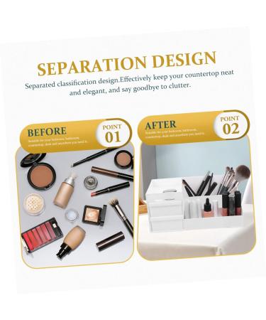  FRCOLOR FRCOLOR Cosmetics and Jewelry Organizer with Elegant Drawer Makeup Container for Lipstick Earrings Bracelets and More - Buy Online on GoSupps.com