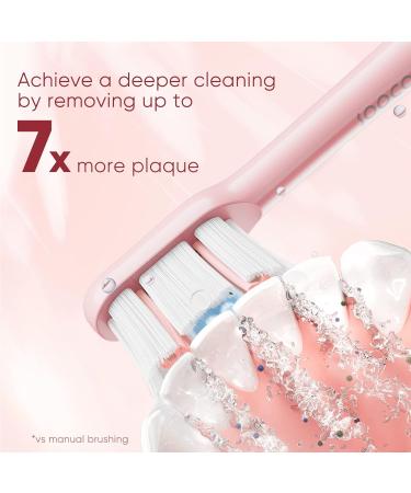 SOOCAS Electric Toothbrush for Adults - 3 Soft Bristle Heads, Facial Cleansing Brush, Travel Case - 4 Hours Fast Charge, 30 Days Battery Life - 4 Modes, 2 Mins Timer - X3U Pink - Buy Online on GoSupps.com