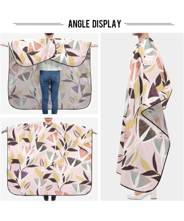 Waterproof Barber Cape - Pink Leaf & Cheetah Print Hair Cutting Bib for Men & Women | Durable Haircut Cape for Stylish Grooming - Buy Online on GoSupps.com