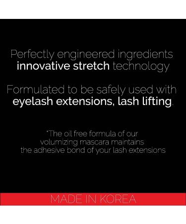 Dlux Professional Black Volume Up Waterproof Mascara - 3D Fiber Formula, Smudge Proof, Cruelty Free - 0.27 fl.oz - Buy Online on GoSupps.com