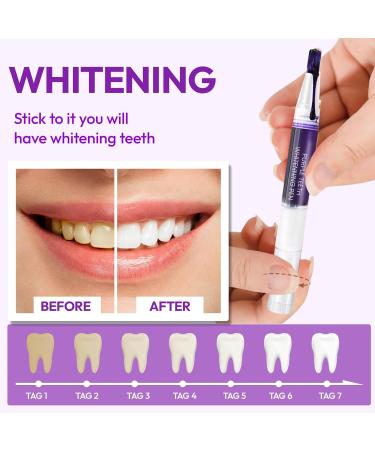 GAOMESIA 3 pieces teeth whitening stick purple gel for whiter teeth removes stains caused by coffee tea and smoking quick and easy to use mint - Buy Online on GoSupps.com