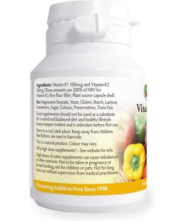 Vitamin K Complex 150mcg x 90 Capsules - Essential Bone and Heart Health Support - Buy Online on GoSupps.com