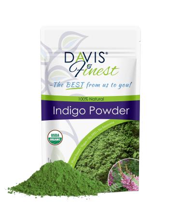 Davis Finest Indigo Powder 100% Pure & Natural Black Henna PPD-Free Hair Dye/Colour - Use with Henna Powder for Brown Black Hair/Beard 100g 100 g (Pack of 1)