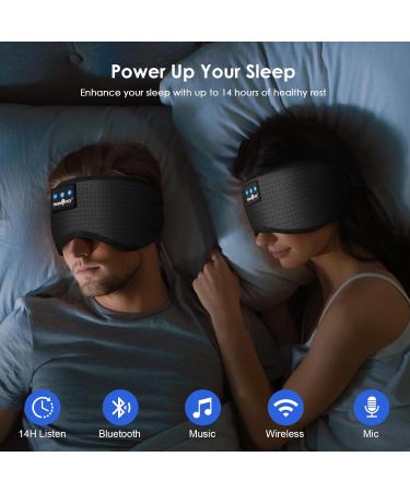 Musicozy Sleep Mask Headphones - Bluetooth V5.3, Adjustable & Comfortable Eye Mask for Side Sleepers - Tech Gadgets Sleep Aids for Men Women (Black) - Buy Online on GoSupps.com