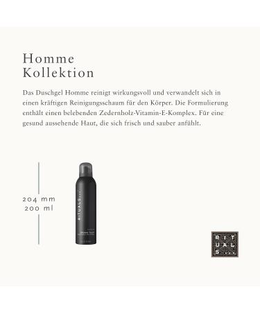 Shop RITUALS Homme Invigorating Classic Foaming Shower Gel | Cedar Wood & Vitamin E - 6.7 Fl Oz - International Shipping Available - Buy Online on GoSupps.com