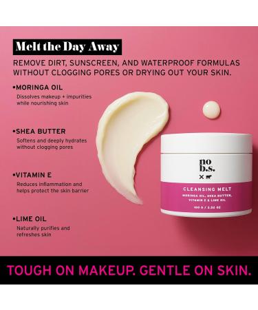 No Bad Stuff - Cleansing Melt with Moringa Oil Shea Butter Vitamin E and Lime Oil Facial Cleanser Balm 3.52oz - Buy Online on GoSupps.com