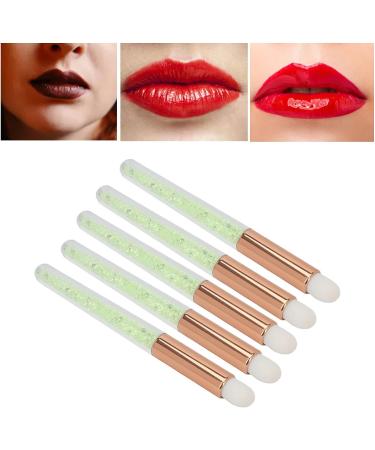 5pcs Lip Brush Round Tip Rhinestones Handle Soft Hair Makeup Brush for Lipstick Lip Gloss Lip Smudge Brush Professional Lip Makeup Brush - Buy Online on GoSupps.com