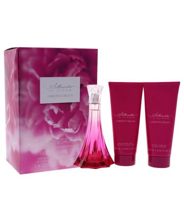 Christian Siriano Silhouette In Bloom for Women - 3 Pc Gift Set 3.4oz EDP Spray 6.7oz Perfumed Body Lotion 6.7oz Perfumed Shower Gel