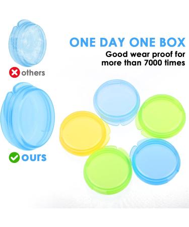 WLLHYF 5 Pack Mini Pill Box - Portable Vitamin Organizer for Travel | Small Pill Holder in Yellow Green & Blue - Buy Online on GoSupps.com