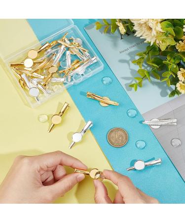 Unicrafale 24-Piece DIY Blank Hair Clips Set | Metal Macaron Alligator Hair Accessories for Women - Buy Online on GoSupps.com