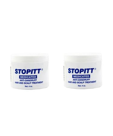 Set of 2 Stopitt 4 oz. Medicated Anti Dandruff Hair and Scalp Treatment bundled by Maven Gifts