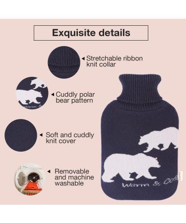 HomeTop Large 2L Polar Bear Hot Water Bottle Cover - Navy Blue 1 Count - Buy Online on GoSupps.com
