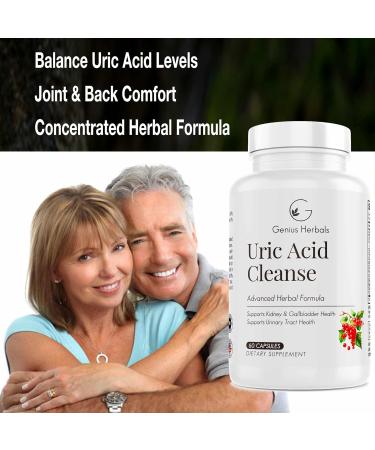 Uric Acid Cleanse Supports Kidney Liver Gallbladder & Urinary Tract Health Advanced Herbal Formula - 60 Capsules 60 Count (Pack of 1) - Buy Online on GoSupps.com