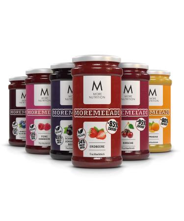 MORE NUTRITION Moremelade mixed bundle of 6 6x 240g light fruit spread