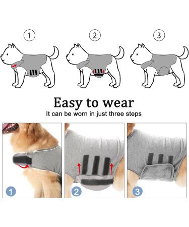 Gojiny Dog Anxiety Jacket - Calming Coat for Thunder & Stress Relief | Light Grey Size S - International Shipping Available - Buy Online on GoSupps.com
