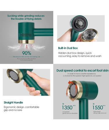 Newbealer Electric Callus Remover & Foot File Kit | Rechargeable, Portable & Powerful | 2-Speed Automatic Vacuum | 6 Grinder Heads Included | Pro Pedi Feet Care - Buy Online on GoSupps.com