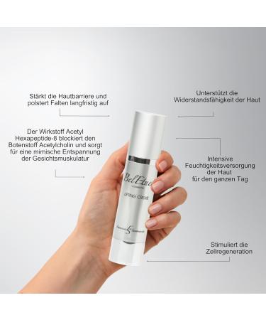 Belentnea 24h Lifting Cream - High-Dose Day & Night Facial Care for Men & Women | Anti-Fold & Lifting Treatment for Face Neck Eyes & Cleavage - Buy Online on GoSupps.com