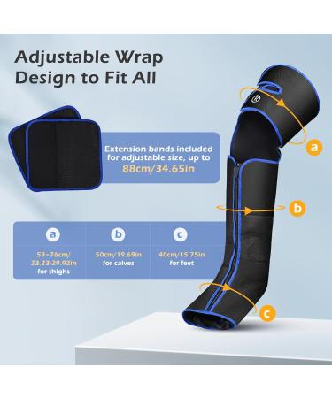 Rinri Leg Massage Device with Heat - Air Compression for Blood Circulation & Muscle Relaxation | 6 Modes 4 Intensities & 2 Heating Levels - Buy Online on GoSupps.com
