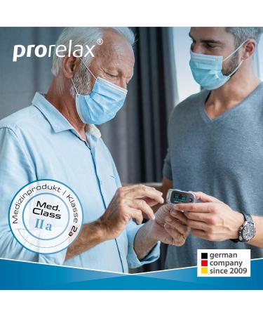 Prorelax Pulsoximeter - Monitor Heart Rate Pulse & Oxygen Levels | Easy Finger Measurement & Large LED Display - Buy Online on GoSupps.com