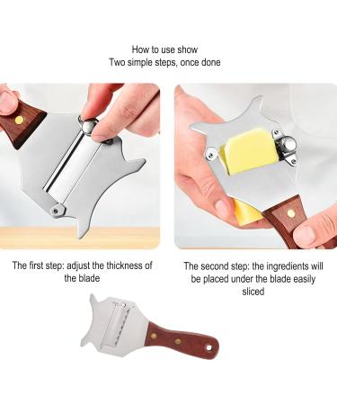 Upqrsg Professional Truffle Plane Razor - Adjustable Stainless Steel Cheese Plane with Ergonomic Wooden Handle for Truffles & Chocolate - Buy Online on GoSupps.com