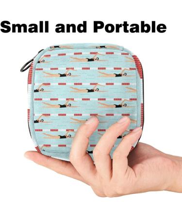 Summer Swimming Ladies Napkins & Portable Menstrual Cup Bag - Zipper Storage for Teens & Women - Buy Online on GoSupps.com
