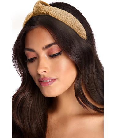 Boho Chic Huachi Straw Headbands for Women - Wide Knotted Hair Bands for Summer Fashion | Beach Hair Accessories - Buy Online on GoSupps.com