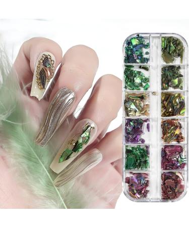 Zayoooy 2 Boxes 3D Nail Art Sea Shell Sequins & Mussel Discs for DIY Nail Decoration - Buy Online on GoSupps.com