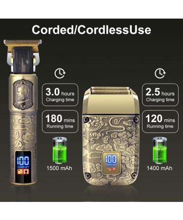 Hatteker Electric Razor Foil Shavers for Men Beard Trimmer Bald Head Shaver Grooming Kit Barber Clippers Hair Trimmer Shaving Kit with 4 Guards - Buy Online on GoSupps.com