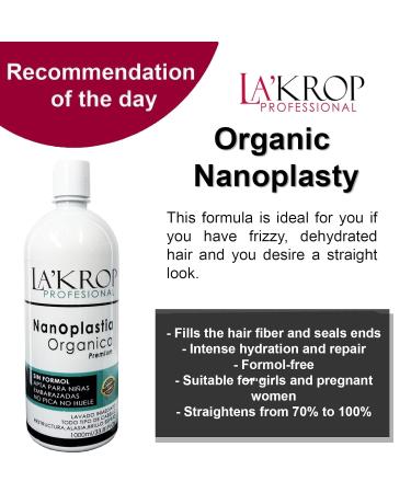 LA KROP Keratin Hair Treatment - Organic Formaldehyde-Free Smoothing Treatment for Dry & Damaged Hair - Permanent Hair Straightener - Buy Online on GoSupps.com