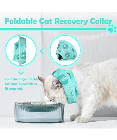Green Cat Cone Collar Soft Adjustable Cat Recovery Collar Protective Soft Cat Cone After Surgery and Injuries Prevent from Biting and Licking for Puppies Small Dogs and Cats (S) - Buy Online on GoSupps.com