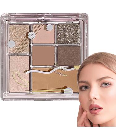 Palette de fards paupi res pour femmes - Palette de maquillage lumineux m langeable 7 couleurs - paupi res press e chatoyante mate palette de maquillage scintillante pour les adolescents d butant Latt la noix de coco crue n 16 - Buy Online on GoSupps.com